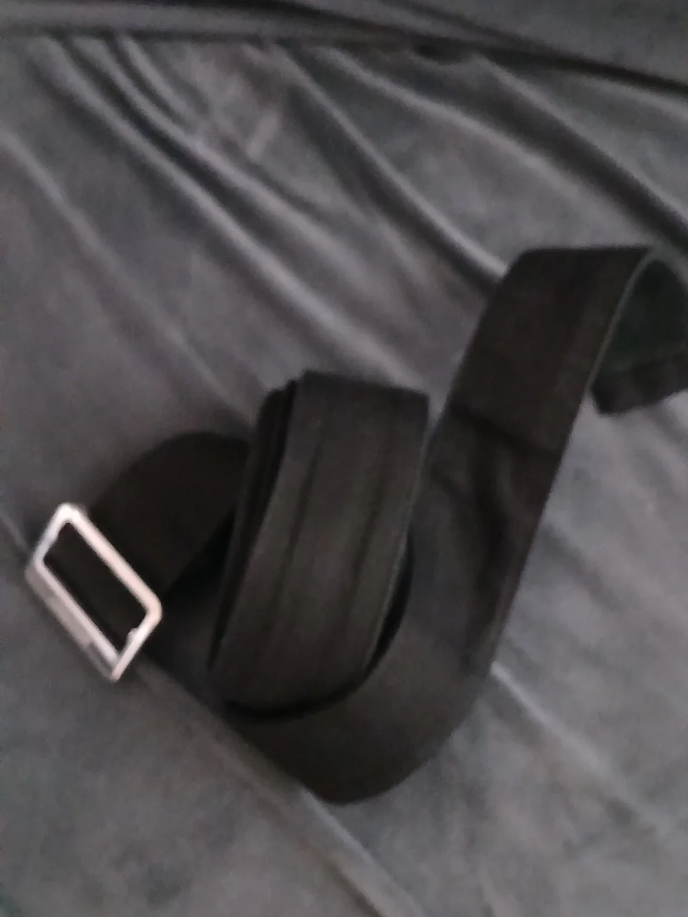 Jacquemus Black Fabric Belt with Silver-Tone Buckle